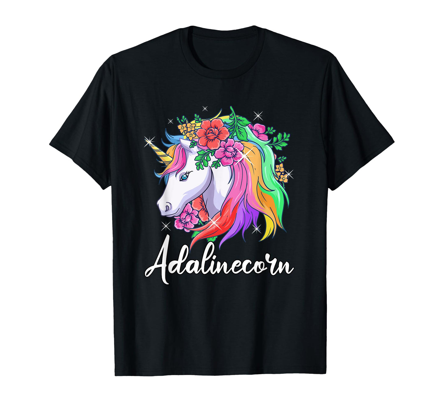 Cute Adalinecorn Personalized Name Unicorn Adaline T-Shirt