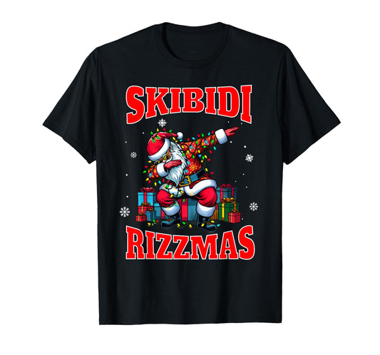 Skibidi Rizzmas Sigmas Funny Middle School Alpha Christmas T-Shirt