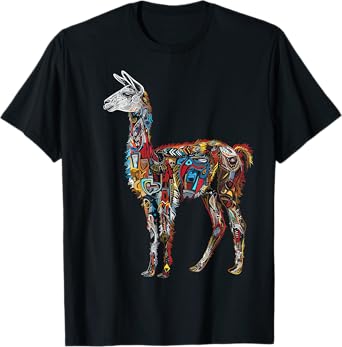 Alpaca Animal Art Graphic Motif Funny Llama T-Shirt