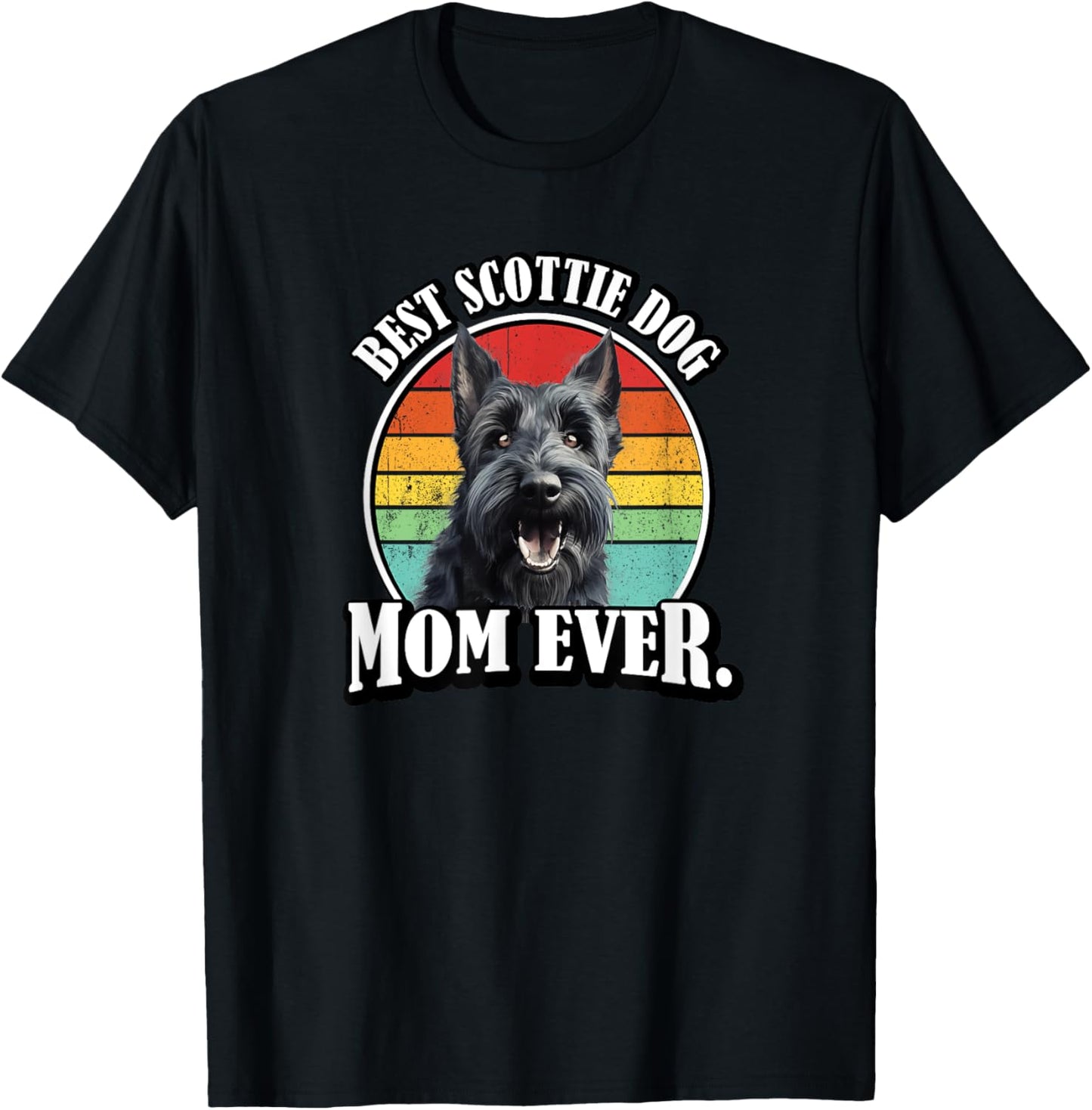 Cute Retro Vintage Mom Scottish Terrier Lover T-Shirt