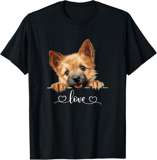 Cute Dog Graphic Love Norwich Terrier Dog T-Shirt