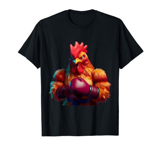 Boxing Chicken Boxer Kickboxer MMA Fighter Combat Sports Gym T-Shirt