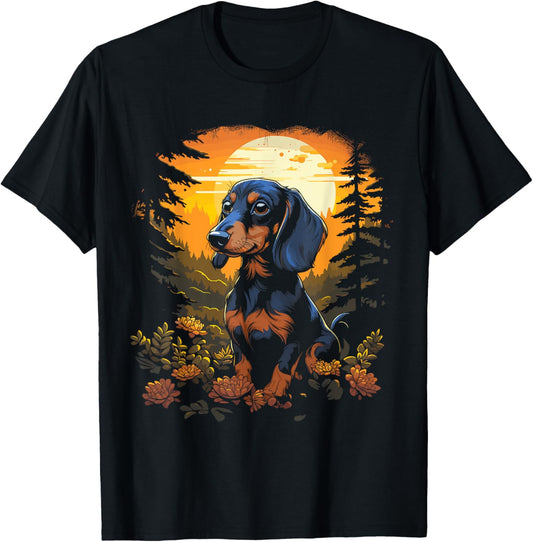 Dachshund in the Forest for Nature Enthusiasts T-Shirt