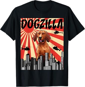 Funny Retro Japanese Dogzilla Redbone Coonhound T-Shirt