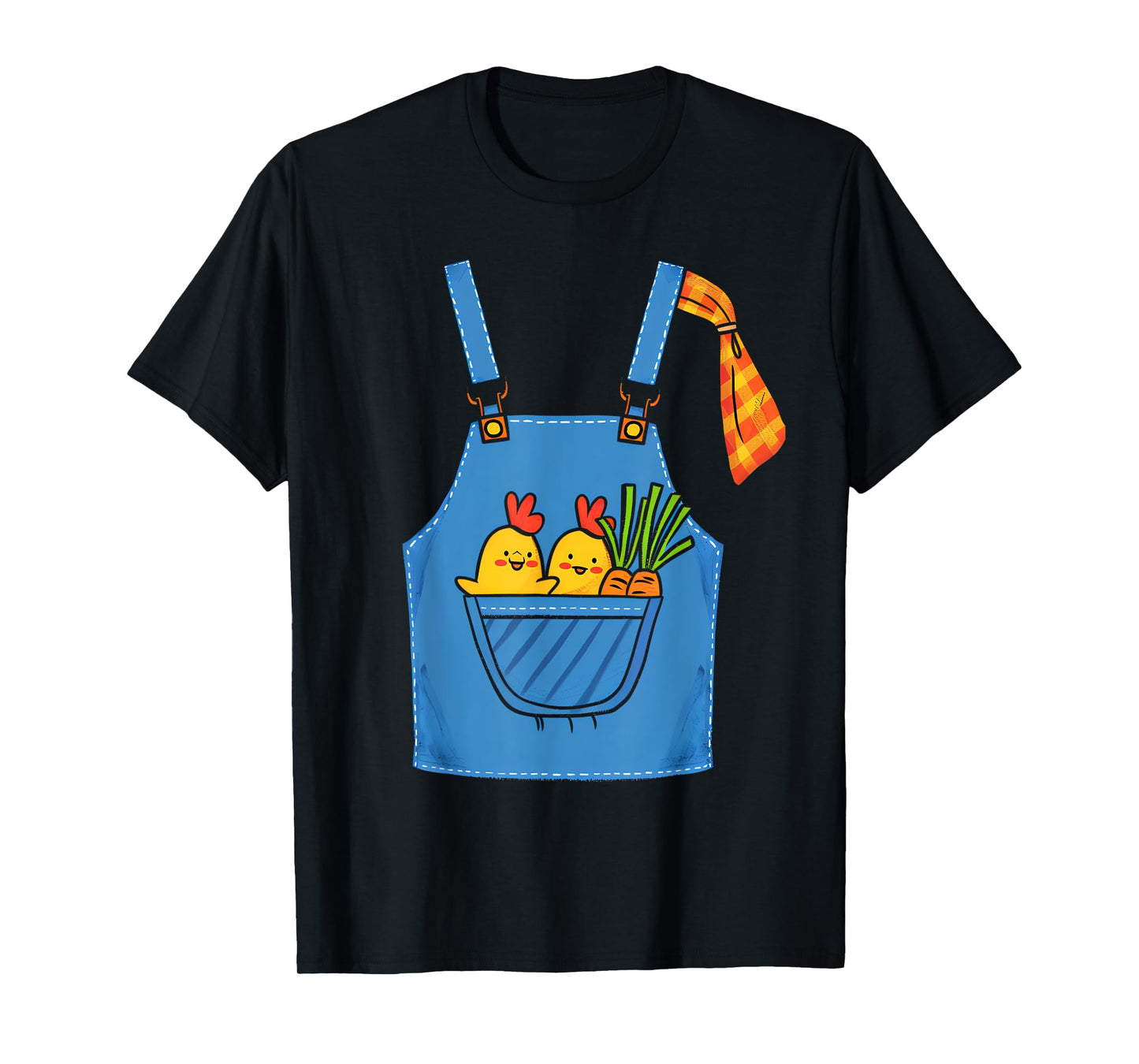 Farmer Costume Halloween Simple Cute Farm Women Men Kids T-Shirt