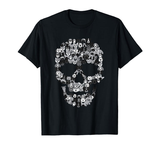 Dog Skull - Creepy Puppy Skeleton - Halloween Party Outfit T-Shirt for Men Women Kids