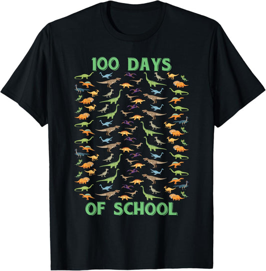 100 Days of School Dinosaurs 100th Day of School Toddler Kid T-Shirt