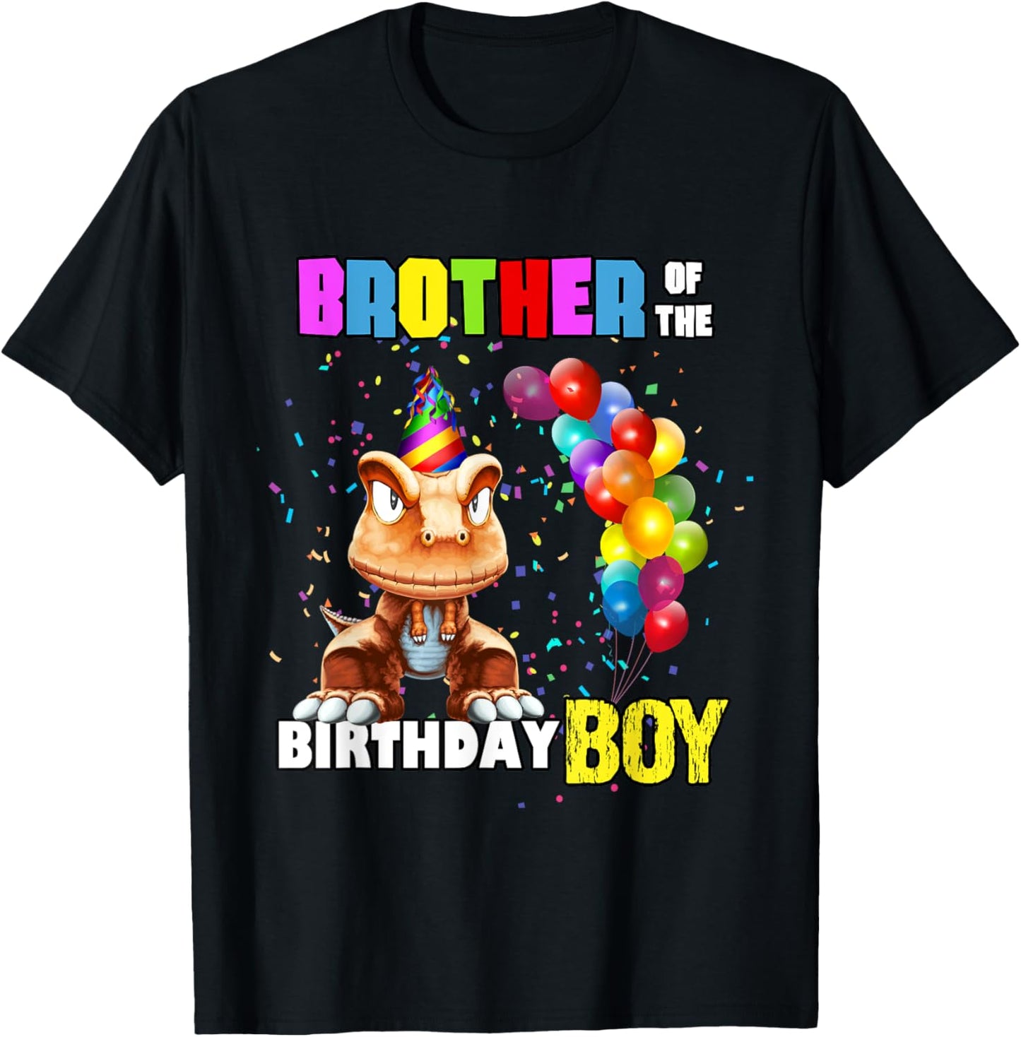Brother of the Birthday Boy Dinosaur Birthday T-Rex Dino Bro T-Shirt