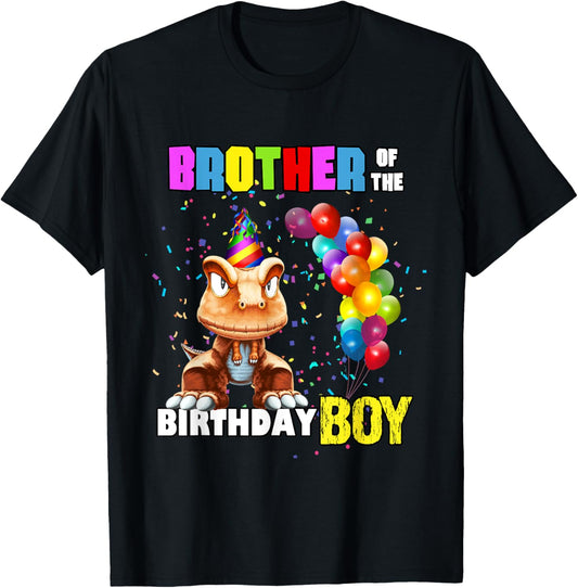 Brother of the Birthday Boy Dinosaur Birthday T-Rex Dino Bro T-Shirt