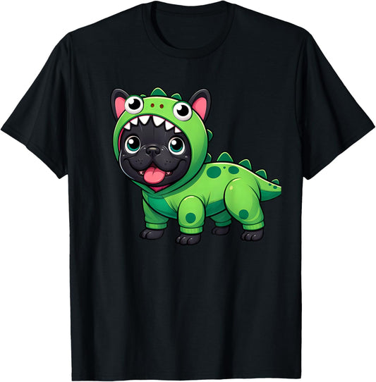French Bulldog T-Rex Dinosaur Dog Funny Tyrannosaurus T-Shirt
