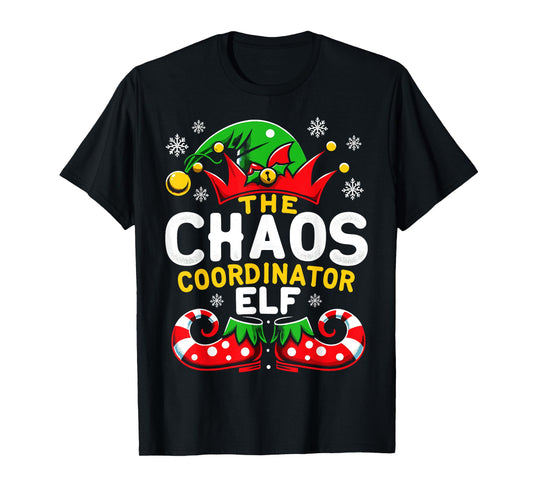 Christmas Chaos Coordinator Elf Xmas Family T-Shirt