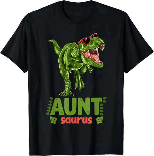 Aunt Saurus Auntie Dinosaur Birthday Squad Family Matching T-Shirt