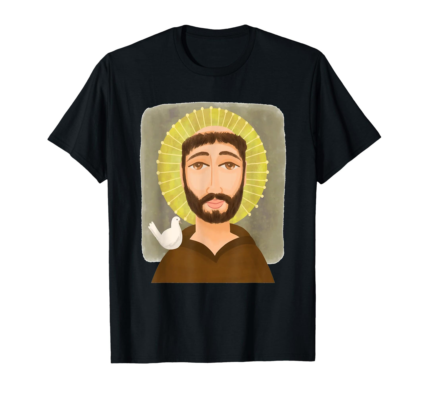 St Francis of Assisi Art Patron Saint of Animals Catholic T-Shirt