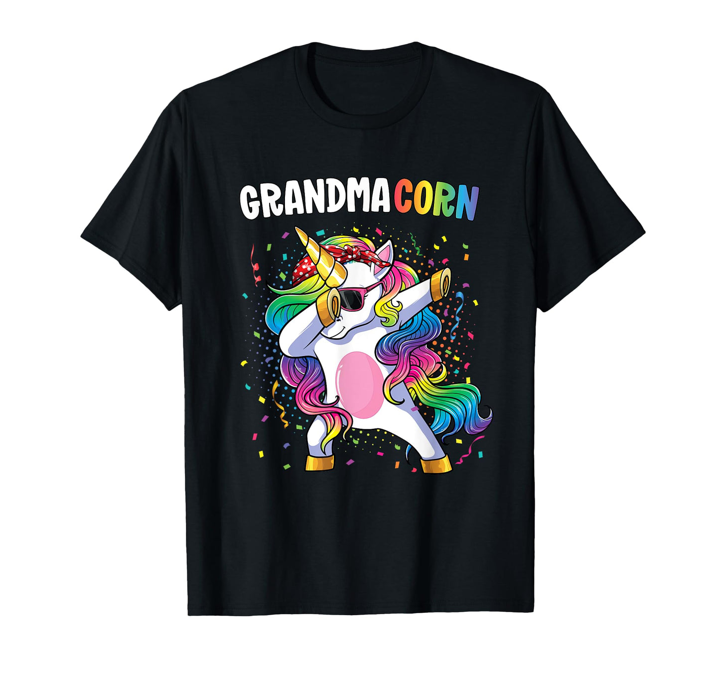 Grandmacorn Women Unicorn Birthday Dabbing Unicorn Grandma T-Shirt