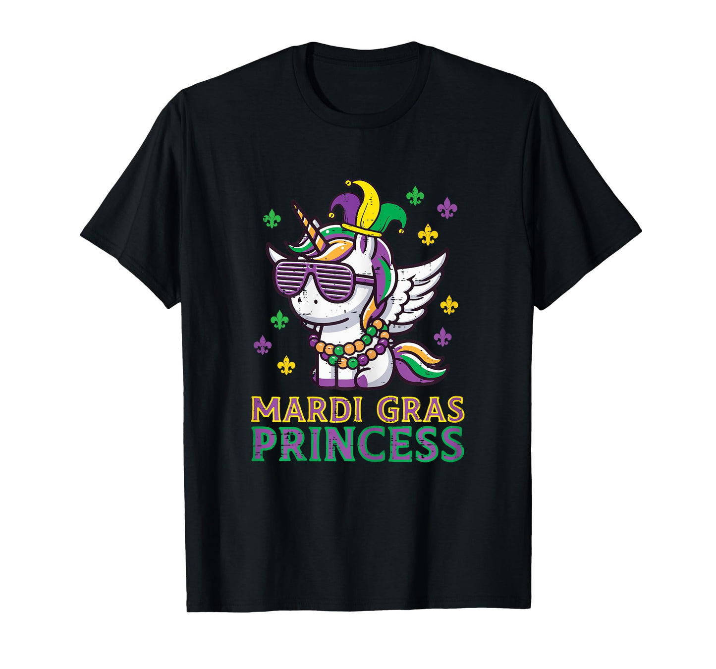Mardi Gras Princess Unicorn Fat Tuesday Girls Kids Toddler T-Shirt