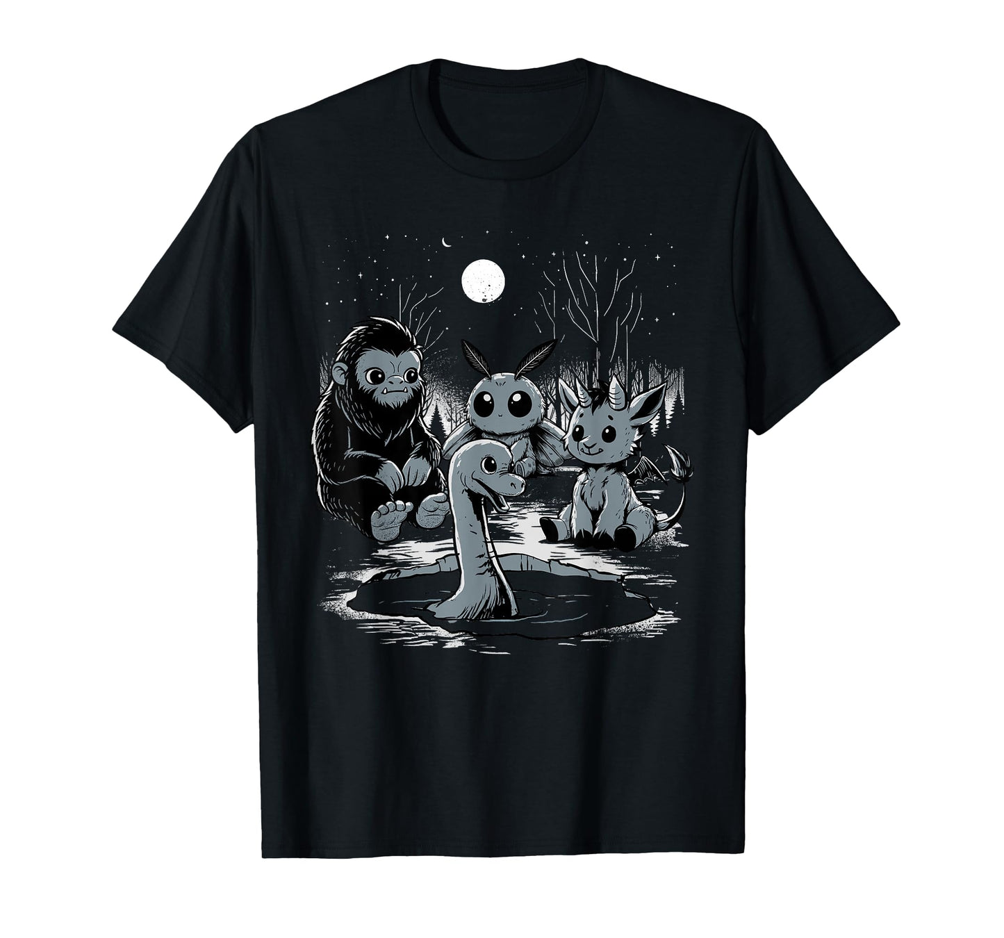 Cryptid Shirt Bigfoot Loch Ness Monster Mothman Jersey Devil T-Shirt