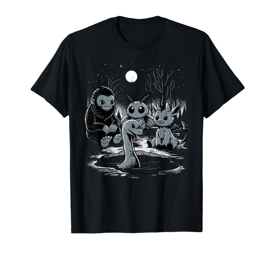 Cryptid Shirt Bigfoot Loch Ness Monster Mothman Jersey Devil T-Shirt
