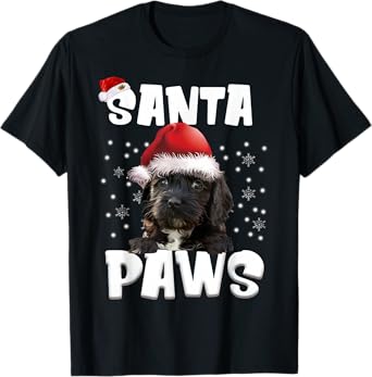 Funny Cockapoo Christmas Lights Tree Dog Lover Xmas T-Shirt