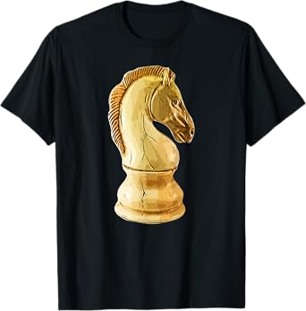 Wood Ivory Knight Chess Piece T-Shirt T-Shirt