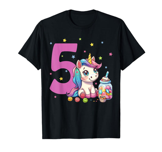 Magical Unicorn 5th Birthday Celebration T-Shirt