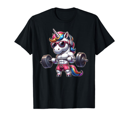 Unicorn Funny Gym Weightlifting Bodybuilder Fitness Workout T-Shirt