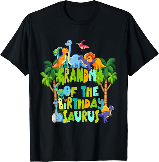 Grandma of the Birthday Saurus Rex Grandmother Dinosaur T-Shirt