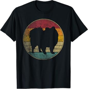 Pomeranian Dog Vintage Distressed Retro 70s 80s Gift Love Men Women Kids T-Shirt