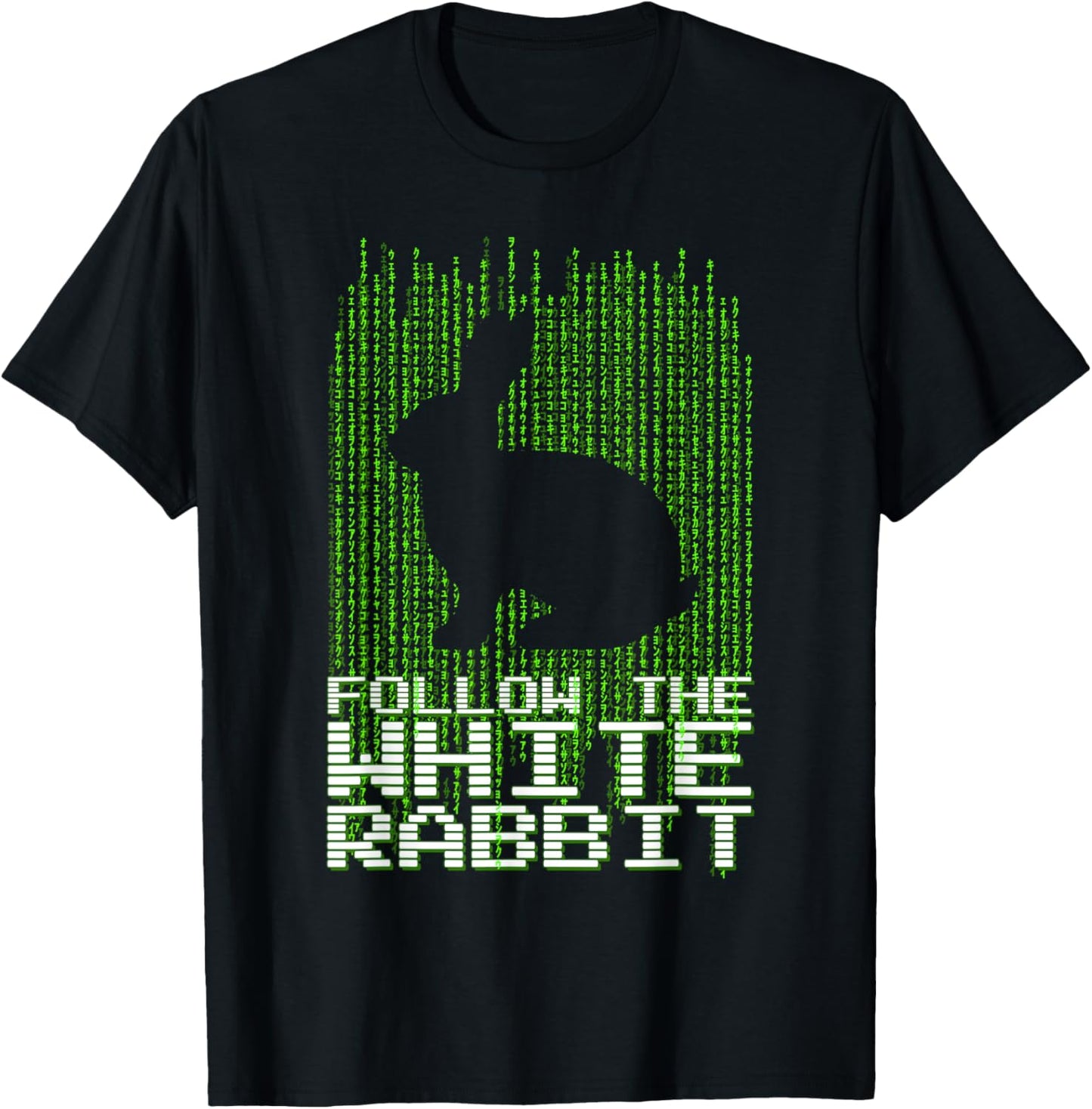 Follow the White Rabbit Code Quote T-Shirt