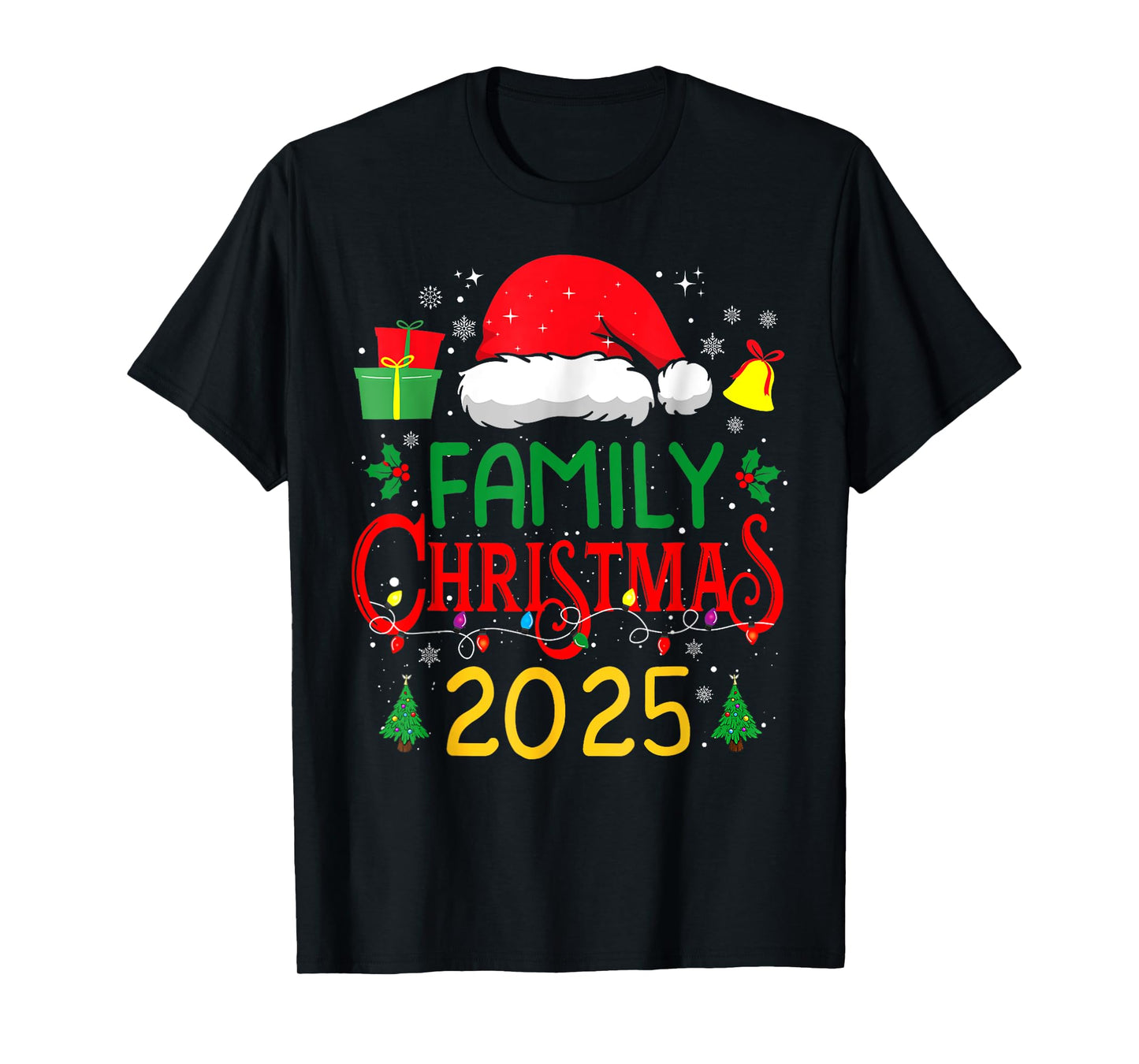 Family Christmas 2025 Matching Outfit Xmas Squad Santa T-Shirt
