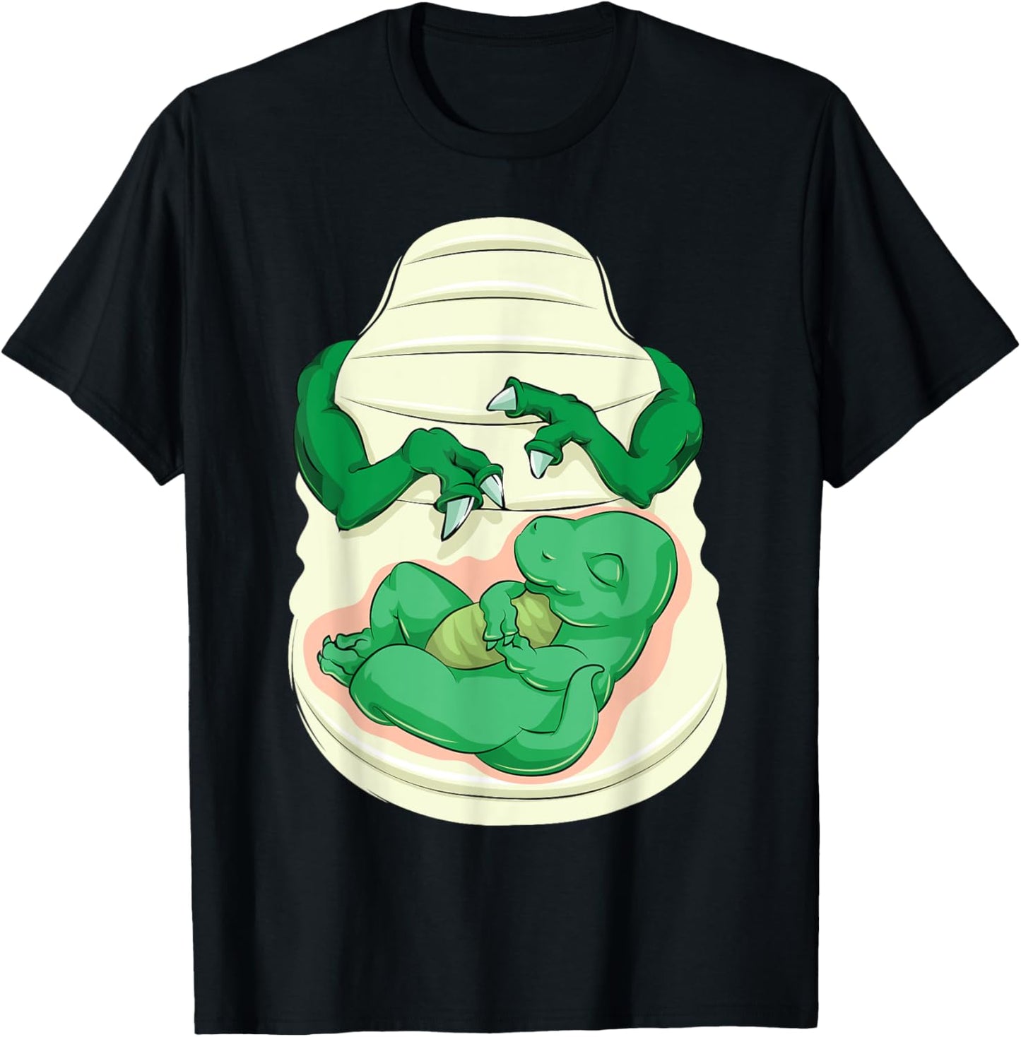 Cool Pregnant Dinosaur Halloween Costume Funny Lazy DIY Gift T-Shirt