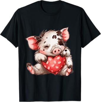 Kune Kune Pig Heart Kunekune for Women Kune Kune Pig Girl T-Shirt