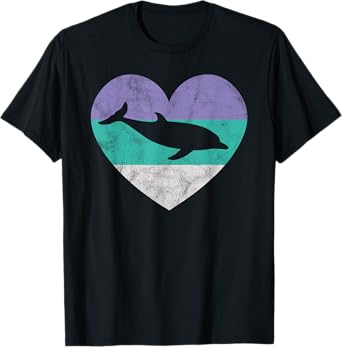 Dolphin Gift Shirt For Women & Girls Retro Cute T-Shirt