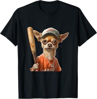 Chihuahua Dog Baseball Cap Sports Team Animal T-Shirt