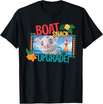 Disney Moana 2 Pua and Heihei Boat Snack Upgrade Funny T-Shirt