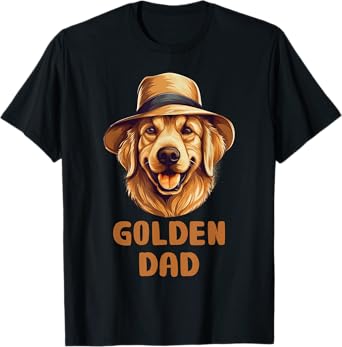 Cute Golden Retriever Dad Dog Lover Gift Funny Golden Owner Men Women Kids T-Shirt