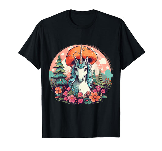 Cottagecore Aesthetic Mushroom Unicorn T-Shirt