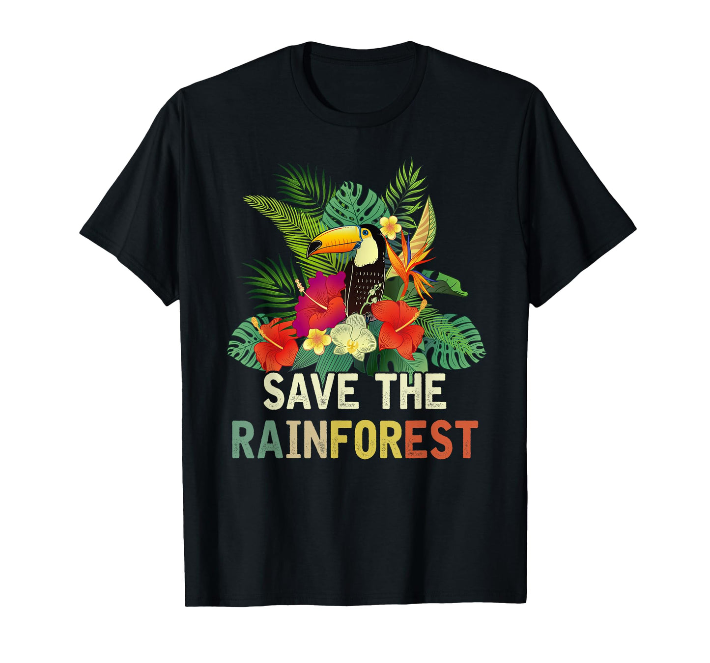 Retro Style Save The Rainforest Earth Day Gift T-Shirt