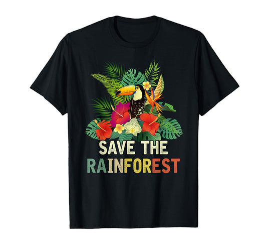 Retro Style Save The Rainforest Earth Day Gift T-Shirt