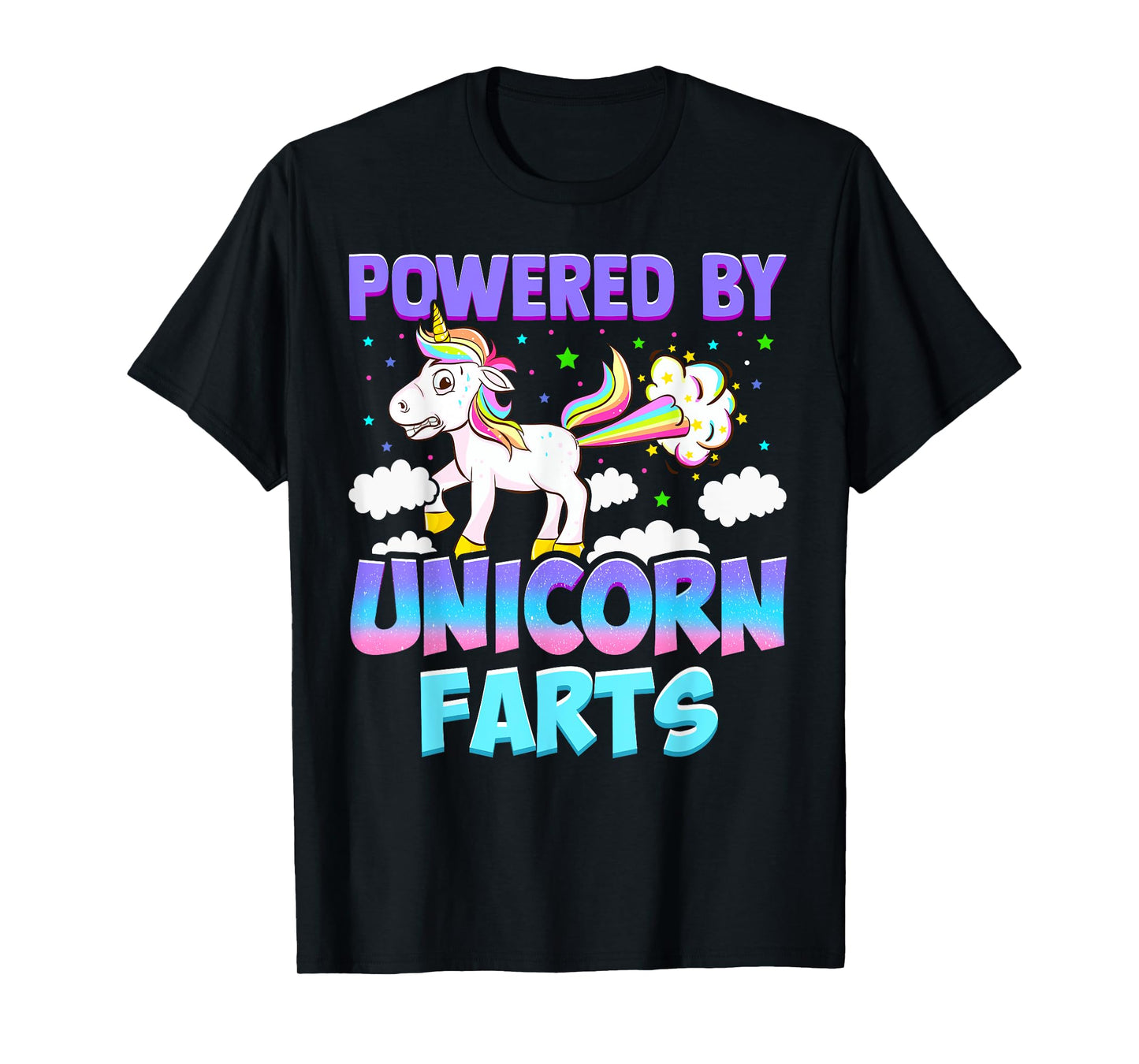 Powered by Unicorn Farts - Unicorn Gift T-Shirt