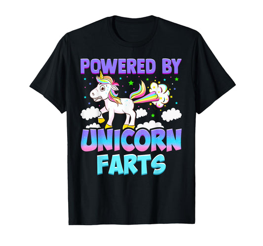 Powered by Unicorn Farts - Unicorn Gift T-Shirt
