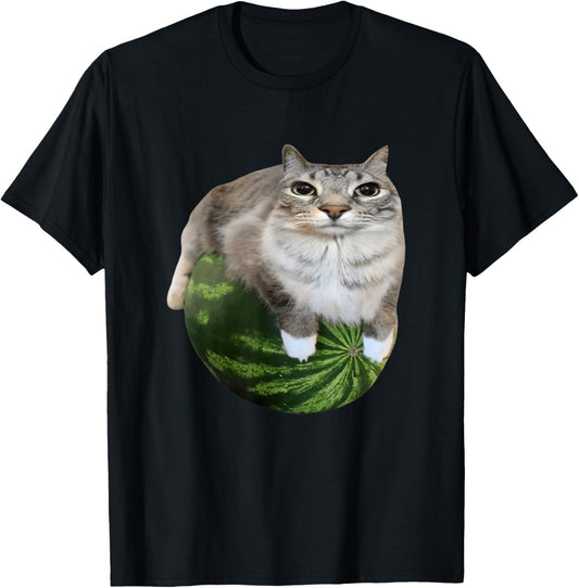 Watermelon Cat Silly Cat Meme T-Shirt