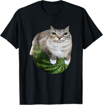 Watermelon Cat Silly Cat Meme T-Shirt