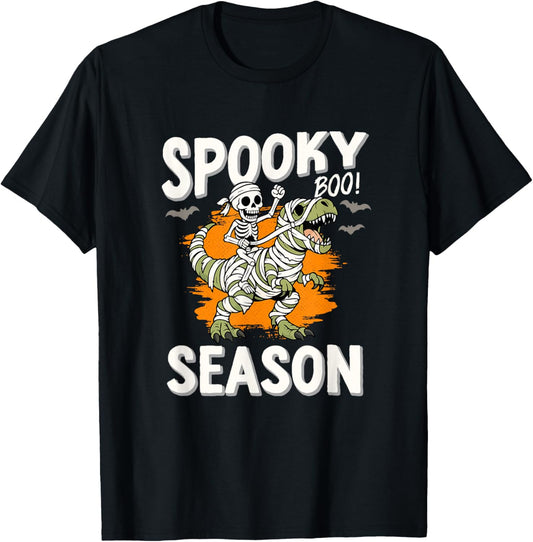 Funny Halloween Dinosaur Skeleton Mummy T-Shirt