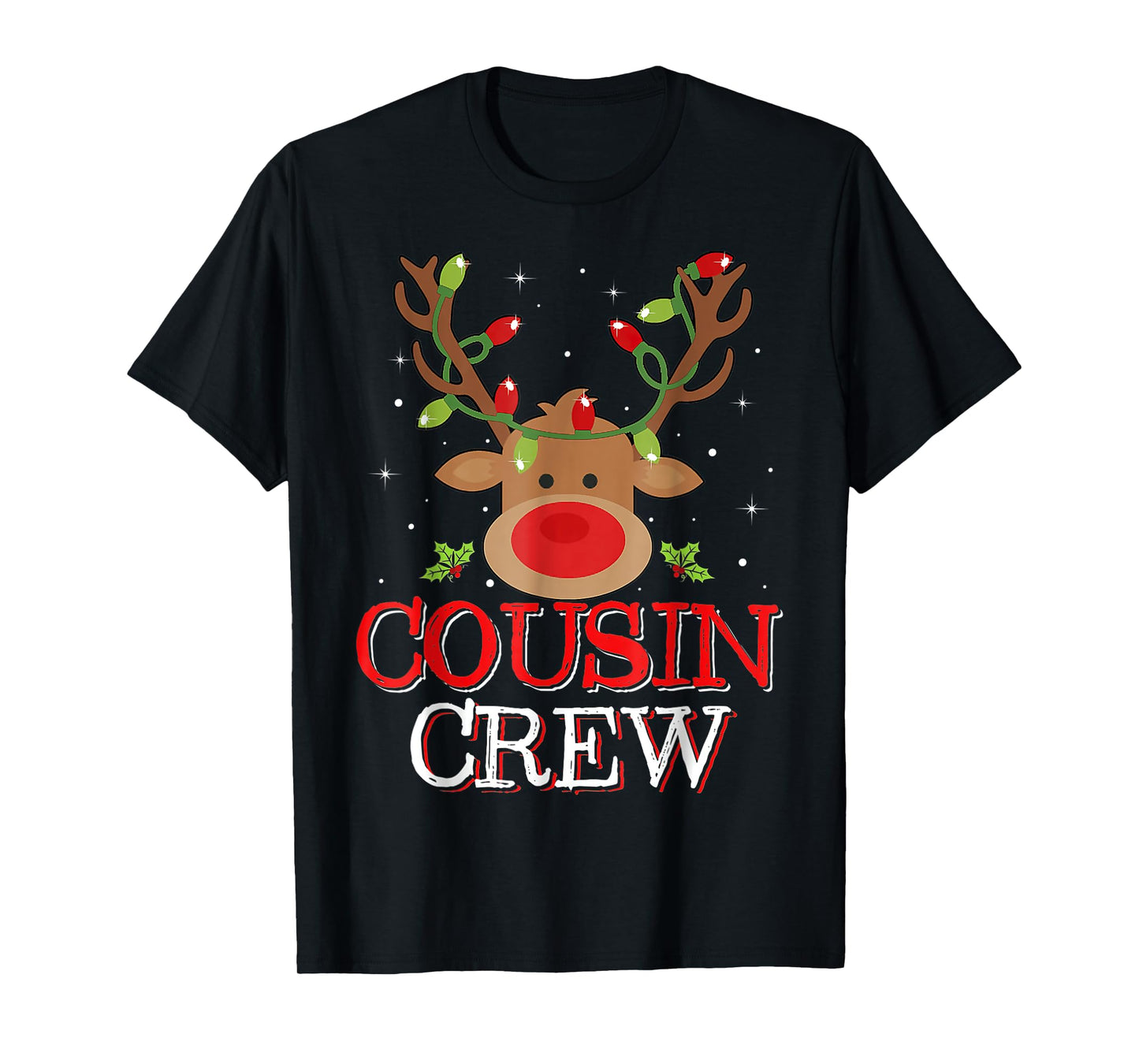 Cousin Crew Reindeer Christmas Family Pajamas T-Shirt