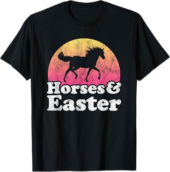 Horse and Easter Women or Girls Horses T-Shirt