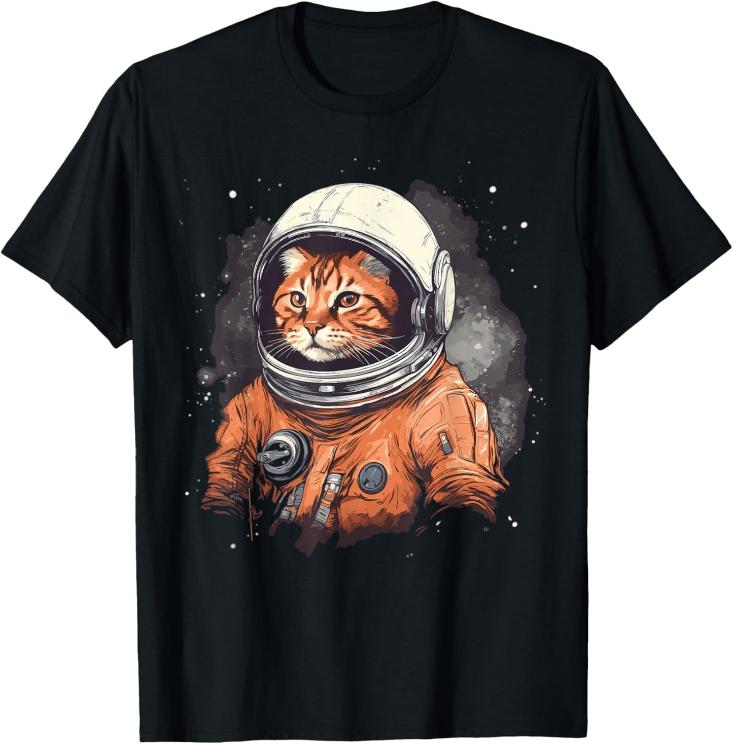 Red Cat In Astronaut Suit In Space Astronaut Cats T-Shirt