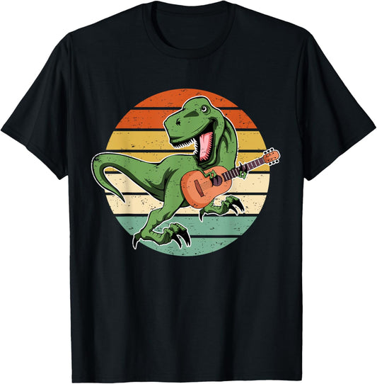 Dinosaur Guitar Player T-Rex Guitarist Acoustic Guitar T-Shirt