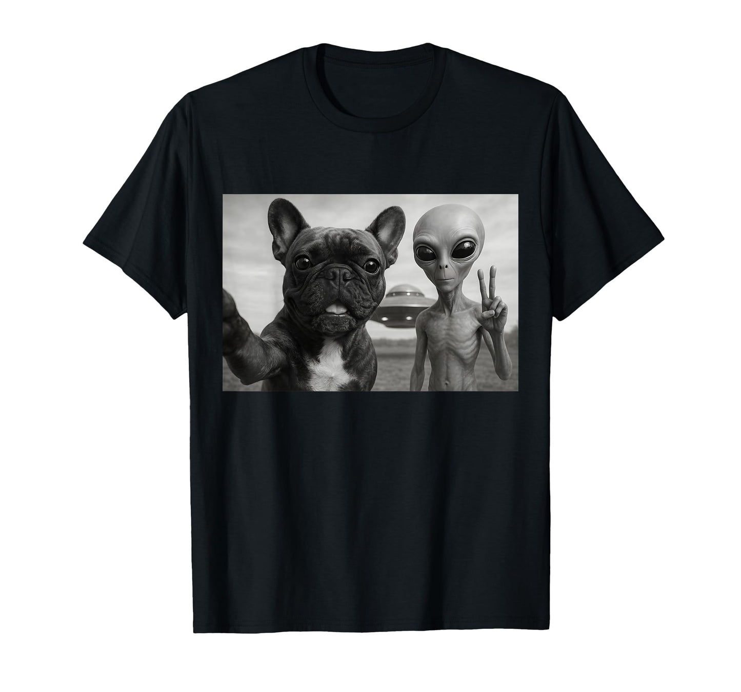 Funny Dog Alien Bulldog T-Shirt