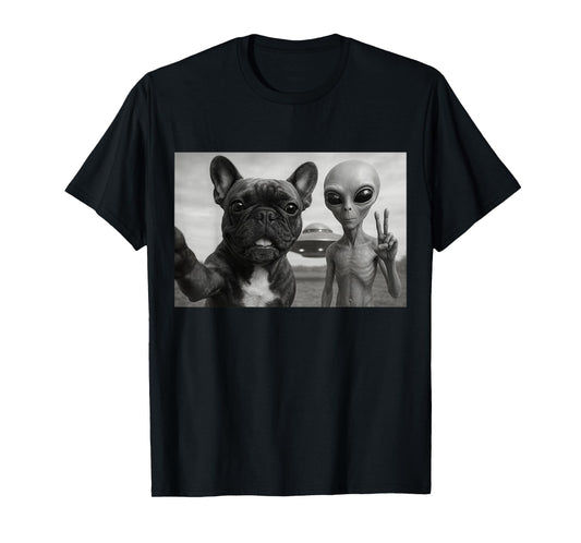 Funny Dog Alien Bulldog T-Shirt