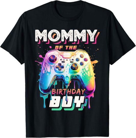 Mommy of the Birthday Boy Matching Video Game Birthday Party T-Shirt